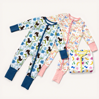 OEM ODM Baby 100% katoenen baby romper vier seizoenen rits romper met bedekte handen & voeten zachte unisex pasgeboren baby pyjama