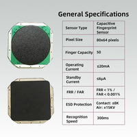 Módulo de Sensor de Huellas Dactilares Semiconductor Capacitivo Ultrafino S80RT con 50 Plantillas e Interfaz UART para Fácil Desarrollo Secundario