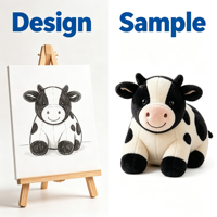 Peluche de vache personnalisée, jouets d'animaux de la ferme, OEM ODM, peluche de vache laitière rembourrée, conception de logo personnalisé, peluche d'animal douce pour promotion de cadeaux