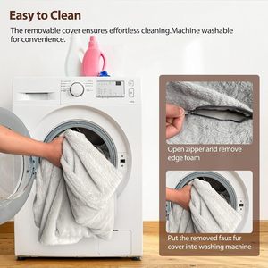 Cama para Perros y Humanos de Espuma Refrigerante de Felpa Hecha a Mano, Moderna, de Lujo, Extra Grande, con Funda Extraíble, Suave, Resistente, para Interiores y Exteriores, para Mascotas y Niños - Product Image 3