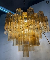 Lustre Design Italien Vintage en Verre de Murano Grand Lustre Suspension Lampe Fleur Luminaire pour Salle à Manger