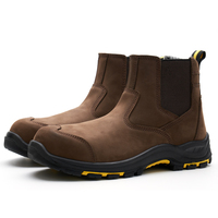 Bottes de sécurité industrielles L609 OEM en cuir Crazy Horse pour hommes, haute qualité, embout en acier, antidérapantes, robustes, été/hiver