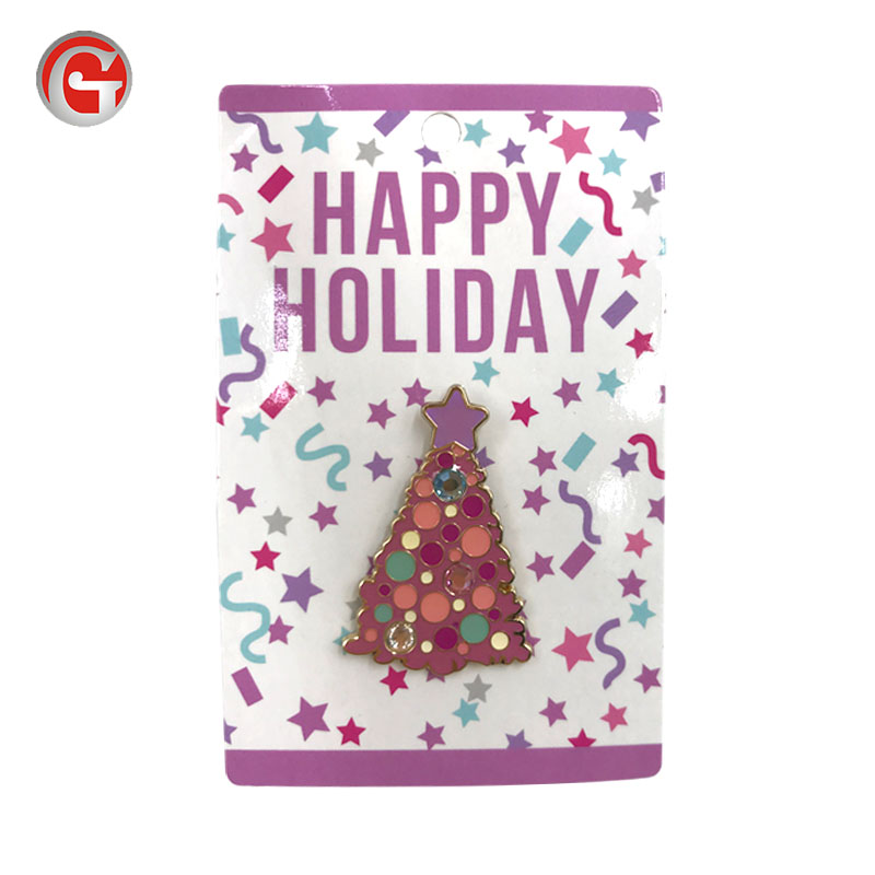 Оптовая продажа, Высококачественная Металлическая Булавка для рождественской елки на заказ