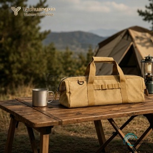 Sac de rangement en toile rectangulaire, sac de voyage portable avec fermeture éclair et poignée - Product Image 2