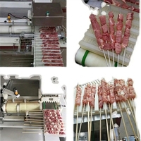 Nouvelle Machine Commerciale Automatique Compacte pour Enfiler les Brochettes / Machine Électrique pour la Fabrication de Brochettes de Kebab et de Mouton