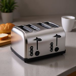 Tostadora Eléctrica de 4 Rebanadas, Acero Inoxidable SUS304, 7 Niveles de Tostado, Ranura Extra Ancha de 1.5 Pulgadas, Electrodoméstico de Cocina - Product Image 2