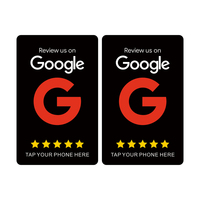 Anpassbare Programmierbare 13,56 MHz NFC PVC Google-Bewertungskarte Social-Media-Karte Benutzerdefinierter QR-Code NFC-Chip Kontaktlos