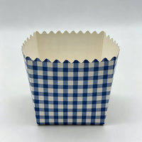 Boîte en papier carrée biodégradable et réutilisable, avec laminage PE, pour le stockage alimentaire, idéale pour les muffins, les gâteaux et les plats à emporter