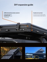 Carpa de Techo Rígida para Camping, Carpa de Techo para Auto de Cuatro Lados, Carpa Plegable de Doble Capa de ABS para SUV, Todoterreno, Camping Autónomo
