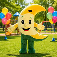 Costume de Mascotte Gonflable Personnalisé en Forme de Croissant de Lune, Tenue de Personnage Ambulant pour Publicité Ramadan, Spectacle et Festival