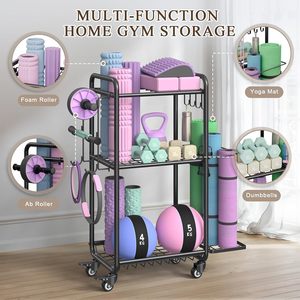 Multifunctional Home Gym Storage Rack, Yoga Mat Storage Rack, <b>Dumbbell</b> Rack and Fitness Equipment Storage Rack - Product Image 4