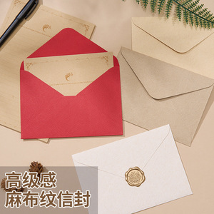 Dày Linen Giấy Thiết Kế Cổ Điển Phong Bì Với Con Dấu Sticker Cho Thông Báo Đám Cưới Chúc Mừng Đảng Sinh Nhật Thẻ Lời Mời - Product Image 3