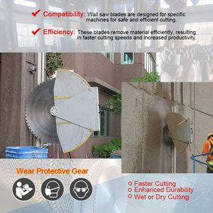 Lame de scie murale diamantée de grande taille 800 mm pour la découpe de béton armé de démolition - Product Image 4