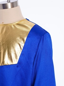 Traje de Danza de Alabanza para Niños de 6 a 16 Años, Túnica Metálica con Pantalones Anchos de Satén, Danza Litúrgica, Danza Lírica, Actuación de Coro - Product Image 4
