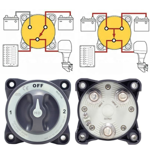 32V <span class=keywords><strong>DC</strong></span> 500A <span class=keywords><strong>Selector</strong></span> de alta corriente Interruptor de corte de 3 posiciones 11003 Desconectadores de interruptor de color gris - Product Image 5