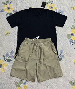 2025高品质热卖亲肤快干面料男士冰丝t恤套装短袖跑步健身<span class=keywords><strong>2</strong></span>件 - Product Image 5