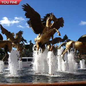 Youfine Lớn Cổ Ba Nhảy Ngựa Bronze Đài Phun Nước Cho Ngoài Trời Công Viên Vuông Vườn Vòng Tròn Giao Thông Vòng Tròn - Product Image 4