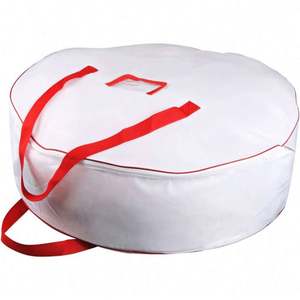 Grand sac de rangement pour couronne de Noël, pliable, organisateur suspendu avec insert en papier cartonné pour la maison, le garage, le bureau, prêt à être expédié - Product Image 1