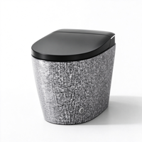 WC monobloc en céramique moderne avec surface texturée, toilettes de luxe pour la maison, l'hôtel et la villa