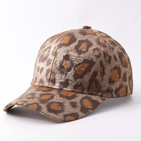Casquette de baseball imprimé léopard pour femme, motif animal, style streetwear tendance, visière incurvée, vente en gros