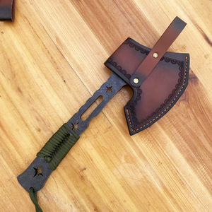 Cuchillo Táctico de Combate Personalizable de Alta Calidad con Hoja de Acero Inoxidable, Funda de Cuero OEM, Mango de Cuerda, Grosor de 10 mm, DIY - Product Image 2