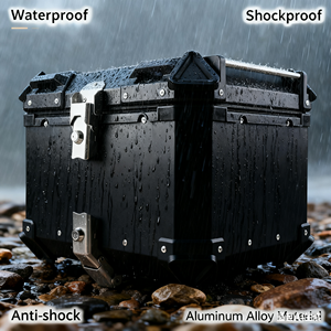 Baúl Trasero de <span class=keywords><strong>Aluminio</strong></span> <span class=keywords><strong>para</strong></span> Motocicleta Premium de 28L 36L 45L 55L 65L 80L 100L, <span class=keywords><strong>Maletero</strong></span> Metálico Impermeable y Antirrobo <span class=keywords><strong>para</strong></span> Viajes - Product Image 3