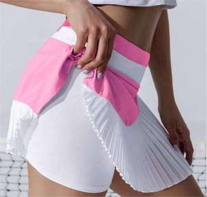 Rok tenis berlipat wanita, pakaian olahraga celana dalam rok Yoga Golf - Product Image 3