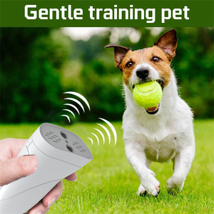 Sensores duales resistentes 3 en 1 control ultrasónico de ladridos para entrenamiento de perros 9 dispositivos disuasorios sin ladridos de frecuencia - Product Image 4