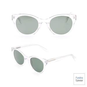 Lunettes de soleil unisexes œil de chat, monture carrée transparente grise, légères, verres foncés, luxe, mode, UV400, personnalisables, OEM - Product Image 4