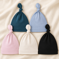 Gorros para Bebé 100% Algodón, Suaves y Transpirables, Gorros para Niños OEM ODM Unisex, Gorros Infantiles para Primavera y Otoño de Color Sólido