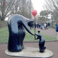 Banco de calle de ciudad al aire libre figura gorda abstracta sentado bronce Jean Louis Toutain escultura estatua