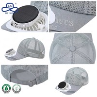 Casquette de baseball solaire rechargeable par USB avec ventilateur intégré, maille respirante, 3 vitesses réglables, protection UPF50+, large bord pour hommes et femmes, camping, randonnée