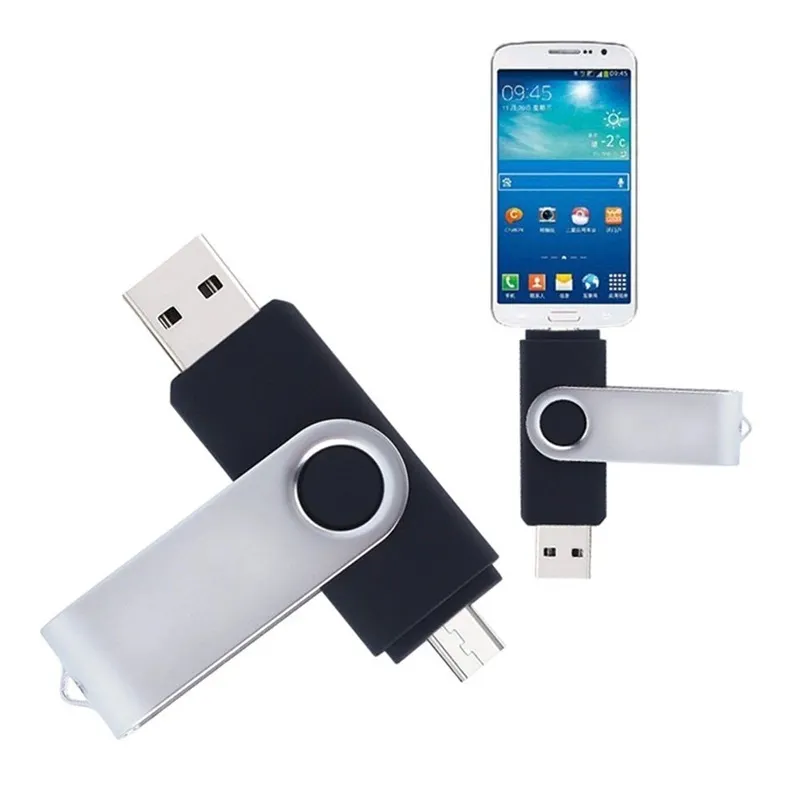 New Pattern USB Flash Drive 32GB 16GB USB 2.0 Dual Mini Drives 128GB 64GB Pendrives For Pc And Android Phones