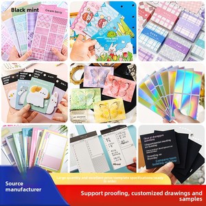 Carnet de notes adhésives personnalisées sans reliure, papier haute qualité, style carte de vœux, pages vierges, pour cartographier et personnaliser les cadeaux - Product Image 1