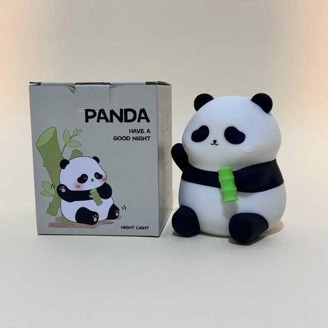 Modern Rechargeable Panda LED Night Light Dimmable Silicone Table Lamp Warm White Christmas Gift for Kids Home Use Mini Size