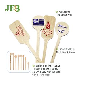 Sinh Thái JFB <span class=keywords><strong>2025</strong></span> OEM Bán Buôn Biểu Tượng Tùy Chỉnh Tre Cocktail Khuấy Với Đầu Tròn Tre Cà Phê Khuấy Gậy - Product Image 5