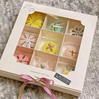 Boîtes à cupcakes 9 trous avec fenêtre, emballage cadeau pour muffins, boîtes pliables en papier pour mini-gâteaux de mariage, donuts, desserts, vente en gros