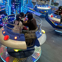 Parc d'attractions funfair thrill attraction kids rotary jumping bounce machine ride
