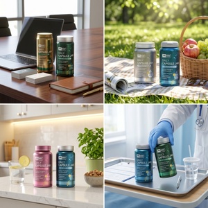 Options d'emballage haut de gamme pour les compléments alimentaires en capsules de taille 00 avec 30 ou 60 capsules Emballage en aluminium pour compléments alimentaires - Product Image 3