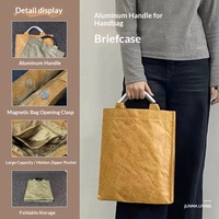 Sac à main plissé ultra-léger personnalisable en Tyvek DuPont imperméable et lavable avec fermoir magnétique pour les trajets quotidiens