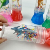 Vente chaude 6 pièces antiadhésif mignon paillettes extensible diamant bouteille Slime avec Dragon jouets cristal Slime Kit