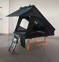 Tente de toit pour voiture tout-terrain pour le camping en plein air, toit triangulaire, toile imperméable, coque rigide quatre saisons, aluminium, accessoires 4x4