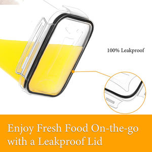 Ensemble de 16 récipients alimentaires empilables hermétiques de qualité supérieure sans BPA Organisateur en plastique Boîtes de stockage des aliments Bacs avec couvercle - Product Image 3