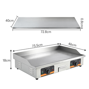 Plancha de Cocina Eléctrica Comercial de Acero Inoxidable, 220V 4400W, Antiadherente, Tipo Teppanyaki para <span class=keywords><strong>Restaurante</strong></span> - Product Image 3