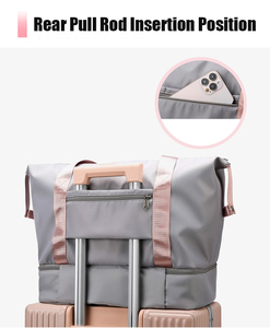 <span class=keywords><strong>Sac</strong></span> <span class=keywords><strong>de</strong></span> voyage extensible pour <span class=keywords><strong>femme</strong></span>, grande capacité, imperméable, en Oxford, pour le <span class=keywords><strong>sport</strong></span> et le fitness - Product Image 4