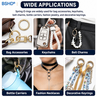Logotipo en relieve personalizado círculo Snap Clip gancho O anillo resorte puerta cierre hebilla redondo resorte mosquetón para llavero bolso