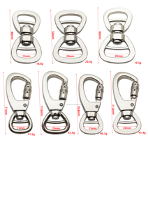 26mm đen kim loại Khóa 15mm hợp kim nối tam giác vòng Carabiner cho thể thao ngoài trời đặc biệt túi PU da Webbing phần - Product Image 3