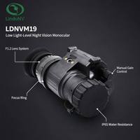 Monoculaire de vision nocturne LDNVM19 PVS-14 Type Gen 3 FOM1800+ à phosphore blanc pour faible luminosité avec contrôle manuel du gain