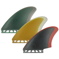 Ailerons latéraux de planche de surf UPSURF FUTRUE Fin, design bicolore, fibre de verre, taille K2, lot de deux ailerons de surf