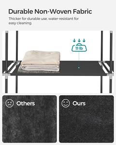 Armoire pliable grande capacité <span class=keywords><strong>SONGMICS</strong></span>, en tissu non tissé, portable, pour le rangement des vêtements dans la chambre - Product Image 5